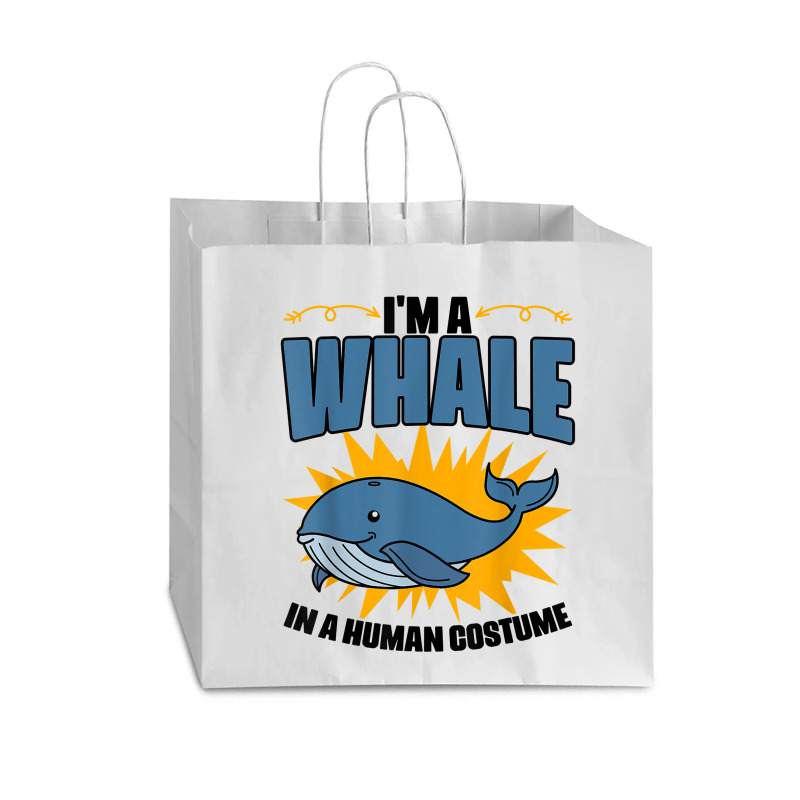 Funny Whale Marine Mammal Animal Sea Life Marine Biologist T Shirt Vogue Paper Bag - 16 X 6 X 12 | Artistshot