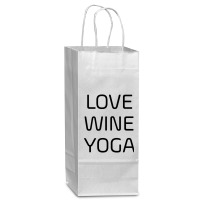 Love Wine Yoga Wine Paper Bag - 5 1/2 X 3 1/4 X 13 | Artistshot