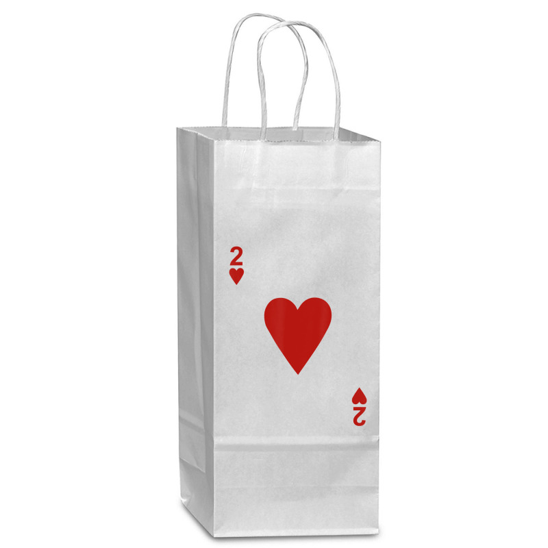 Two Of Hearts Blackjack Cards Poker 21 2 Wine Paper Bag - 5 1/2 X 3 1/4 X 13 | Artistshot