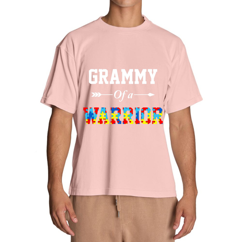 Grammy Of A Warrior Autism Awareness Family Support Urban Heavy T-shirt | Artistshot