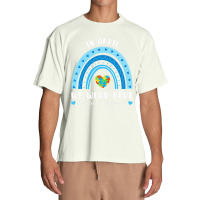 Puzzle Rainbow In April We Wear Blue Autism Awareness Month Urban Heavy T-shirt | Artistshot