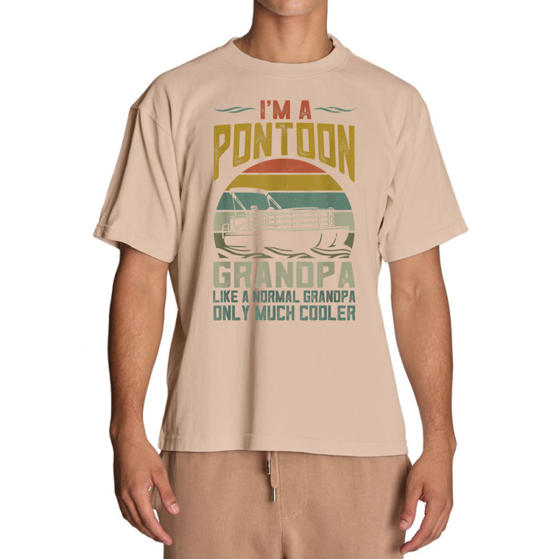 Mens Pontoon Boat Grandpa Men Apparel Fathers Day Boating Captain T Sh Urban Heavy T-shirt | Artistshot