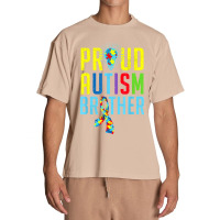 Proud Autism Brother Sibling Autism Awareness Urban Heavy T-shirt | Artistshot