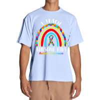 Rainbow I Teach Awesome Kids Ribbon Autism Awareness Urban Heavy T-shirt | Artistshot