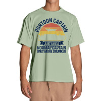 Mens Pontoon Captain Vintage Funny Pontoon Boat Boating Gift T Shirt Urban Heavy T-shirt | Artistshot