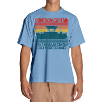 Mens Pontoon Captain Vintage Funny Pontoon Boat Boating Gift T Shirt Urban Heavy T-shirt | Artistshot