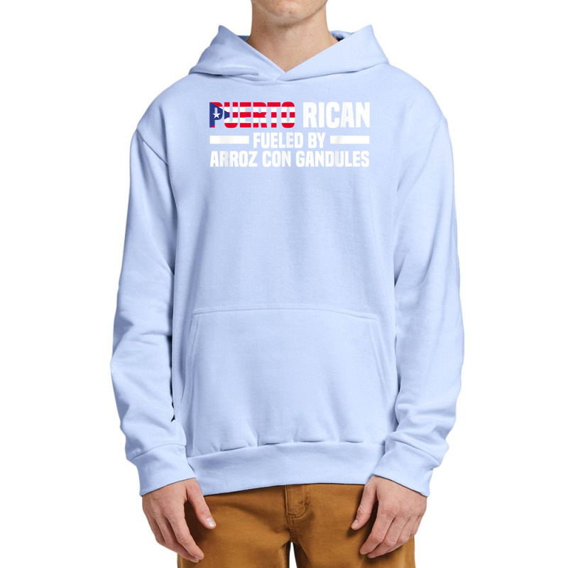 Puerto Rican Fueled By Arroz Con Gandules   Puerto Rico T Shirt Urban Pullover Hoodie | Artistshot