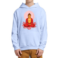 Buddhism Buddha On Lotus Meditation Buddhism Urban Pullover Hoodie | Artistshot