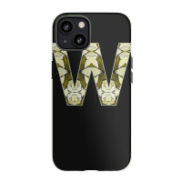 Letter W T  Shirt Letter W Monogram Olive Green Abstract Pattern Paint Iphone 13 Case | Artistshot