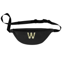 Letter W T  Shirt Letter W Monogram Olive Green Abstract Pattern Paint Fanny Pack | Artistshot