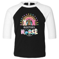 Cutest Bunnies Registered Nurse Rn Easter Rainbow Leopard Toddler 3/4 Sleeve Tee | Artistshot