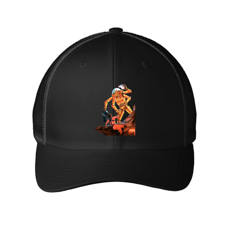 Robot Cyberpunk Retro Extraterrestrial Space Astronaut Volcanic Lava F Mesh cap by CameronAlvarado | Artistshot