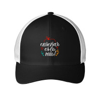 Womens Ensenar Es Lo Mio Playera Bilingual Spanish Teacher Mesh Cap | Artistshot