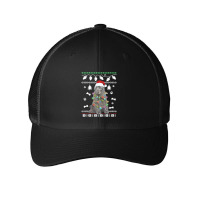 American Water Spaniel Dog Santa Hat Ugly Christmas Sweater Happy Holi Mesh Cap | Artistshot