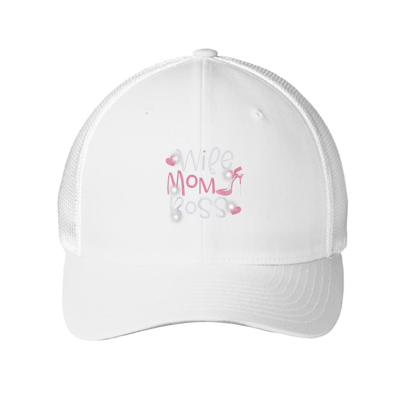 Wife Mom Boss Bling Rhinestone Funny Birthday Party Gift T Shirt Mesh cap by cm-arts | Artistshot