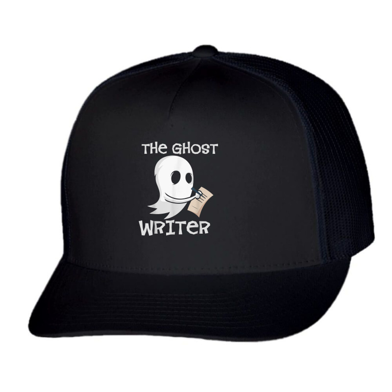 Ghost Writer Ghoul Author Halloween Trick Or Treat Novelist T Shirt Trucker Cap by caneypga | Artistshot