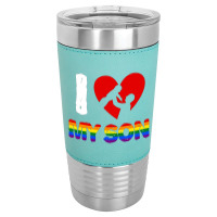 I Love My Son Father And Son For Dark Leatherette Tumbler | Artistshot