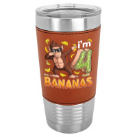 Kids 4 Year Old Monkey Birthday Safari Jungle Animal 4th B Day T Shirt Leatherette Tumbler | Artistshot