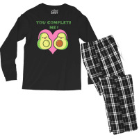 Day T  Shirt Complete Me Kawaii Avocado Hearts Valentines Day T  Shirt Men's Long Sleeve Pajama Set | Artistshot