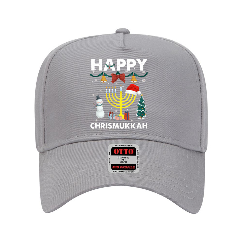 Happy Christmukkah Jewish Christmas Hanukkah Chanukah Adjustable Baseball Cap | Artistshot