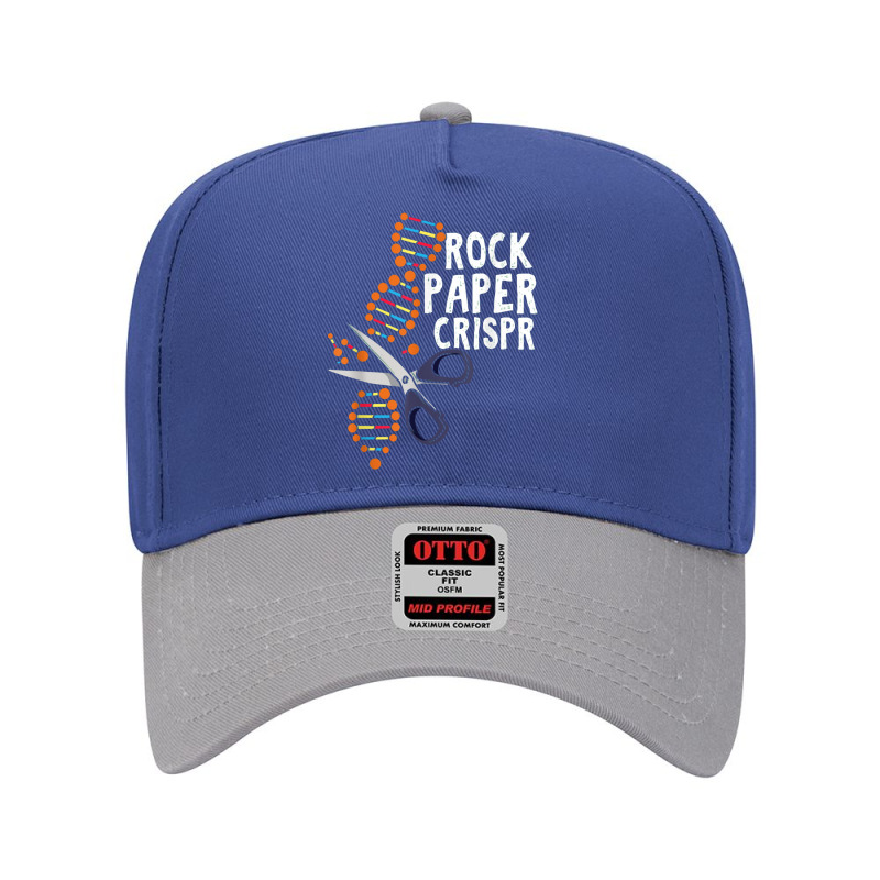 Rock Paper Crispr Dna Biologist Genetic Engineering Science Adjustable Baseball Cap by dwindupadi | Artistshot