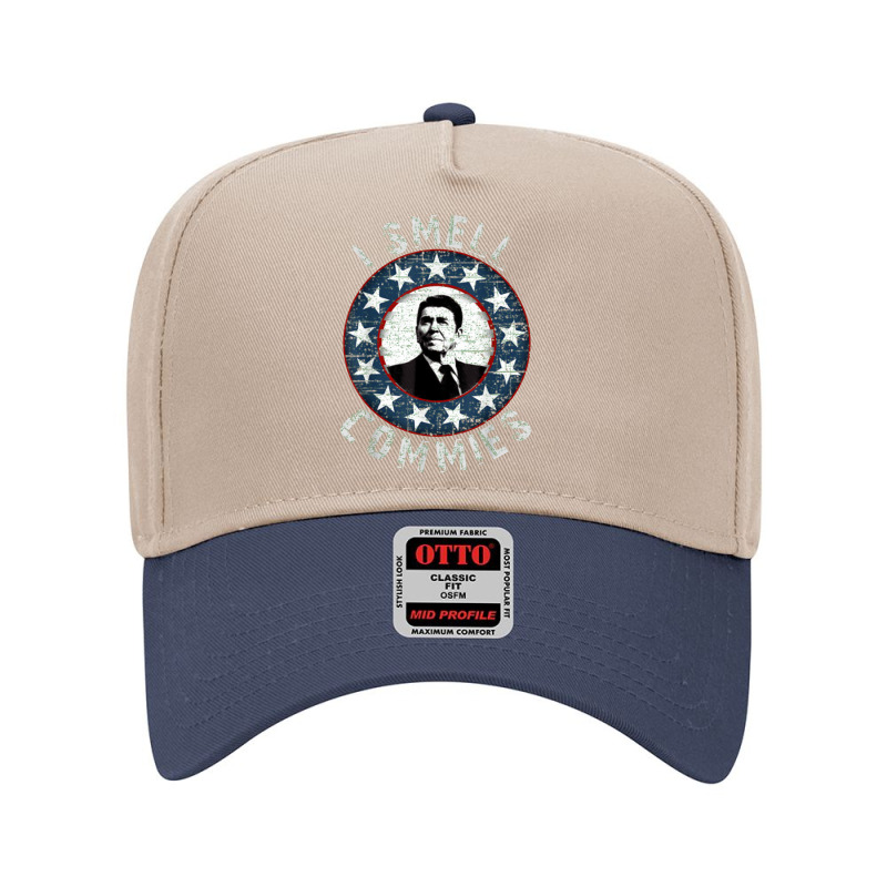 Ronald Reagan I Smell Commies Retro Vintage Political Humor Adjustable Baseball Cap by dwindupadi | Artistshot