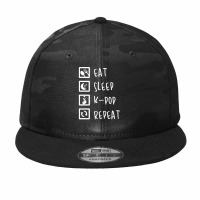 Eat Sleep K-pop Repeat Perfect Combination Music Shirt Essential Camo Snapback | Artistshot