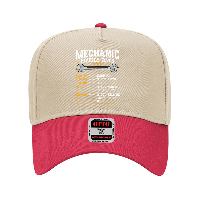 Mechanic Hourly Rate Labor Rates Funny Co Workers Car Lover T Shirt Adjustable Baseball Cap by HUUY | Artistshot