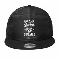 Just A Girl Who Loves Dogs And Cupcakes Gift Dog Lover Camo Snapback | Artistshot