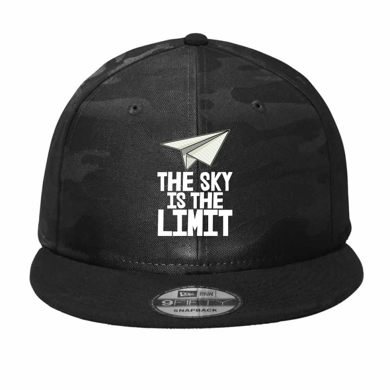 The Sky Is The Limit Paper Plane Camo Snapback by brumfieldportillo7vlpq8 | Artistshot