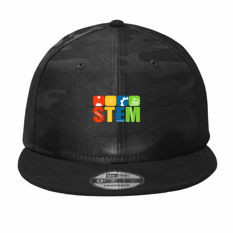 Stem Teacher Science Technology Engineering Math Camo Snapback by dirije | Artistshot