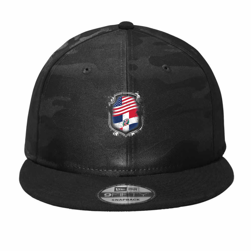 Dominican American Flag Camo Snapback by WesleyCopenheaver | Artistshot