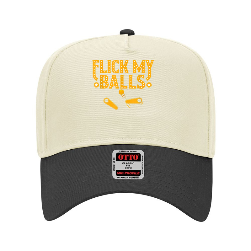 Flick My Balls   Retro Vintage Multiball Pinball Arcade Game T Shirt Adjustable Baseball Cap by harmanyuan | Artistshot