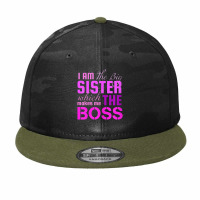 I Am The Big Sister Boss T-, Girls Women Fun Camo Snapback | Artistshot