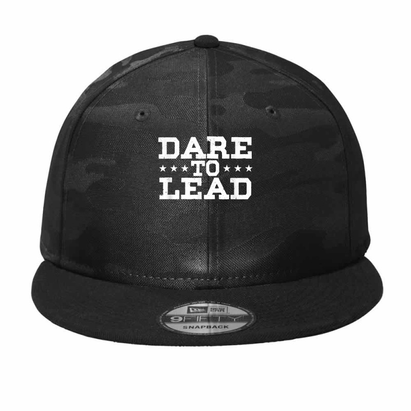 Leader Boss Manager Ceo Leadership Quotes Dare To Lead Camo Snapback by KellyStella | Artistshot