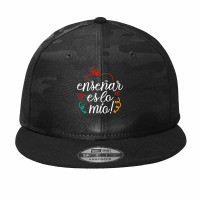 Womens Ensenar Es Lo Mio Playera Bilingual Spanish Teacher Camo Snapback | Artistshot