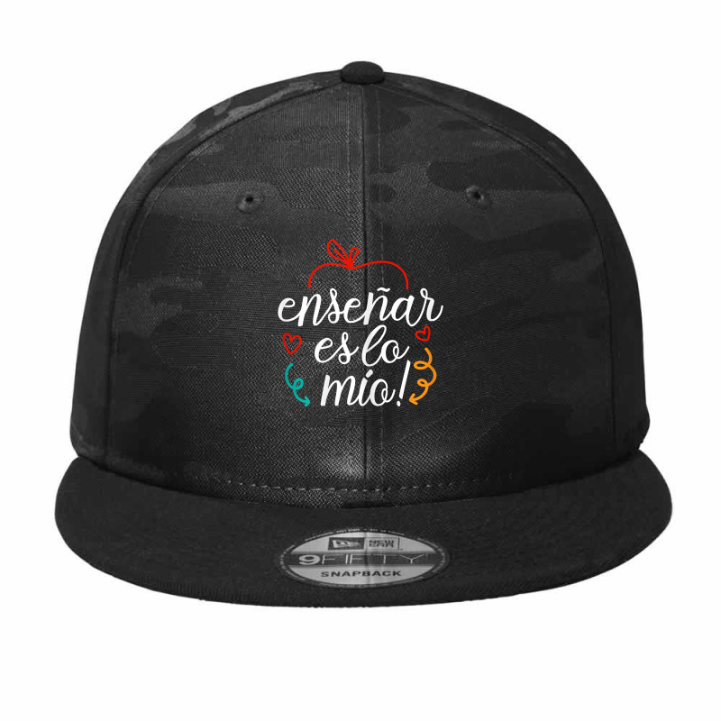 Womens Ensenar Es Lo Mio Playera Bilingual Spanish Teacher Camo Snapback by liqualyfu | Artistshot