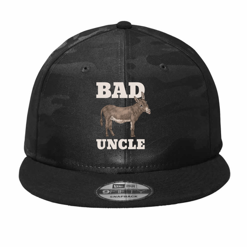 Mens Badass Uncle Pun Cool Camo Snapback by cm-arts | Artistshot