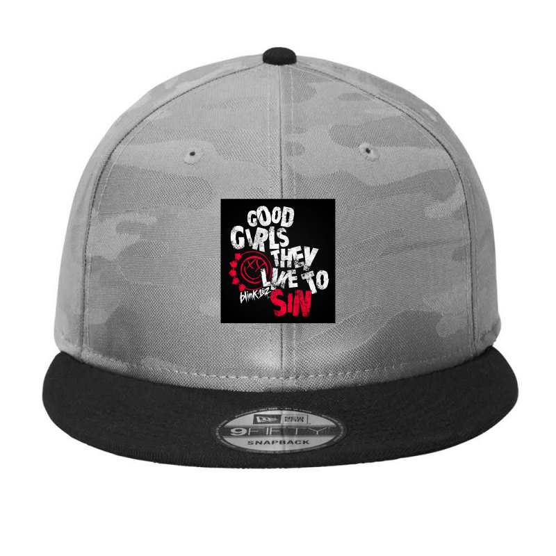 White And Black Font Camo Snapback by cm-arts | Artistshot