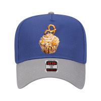 Sweet Caramel Pretzel Cupcake T  Shirt Pretzel Caramel Cupcake T  Shir Adjustable Baseball Cap | Artistshot