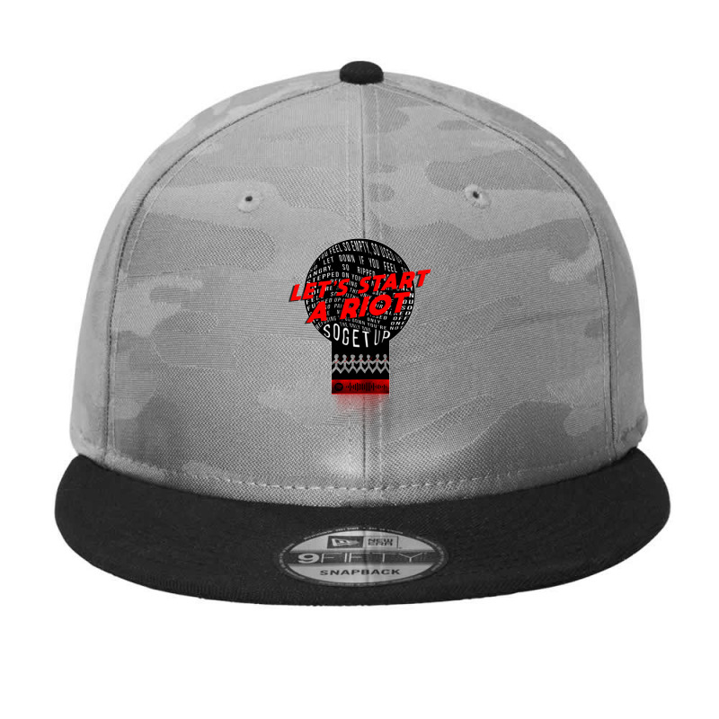 Let_s Start A Riot! Remastered Camo Snapback | Artistshot