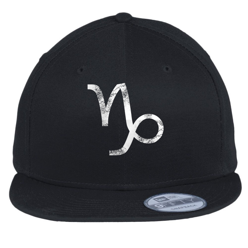 Capricorn Zodiac Sign Symbol T Shirt Flat Bill Snapback Cap | Artistshot