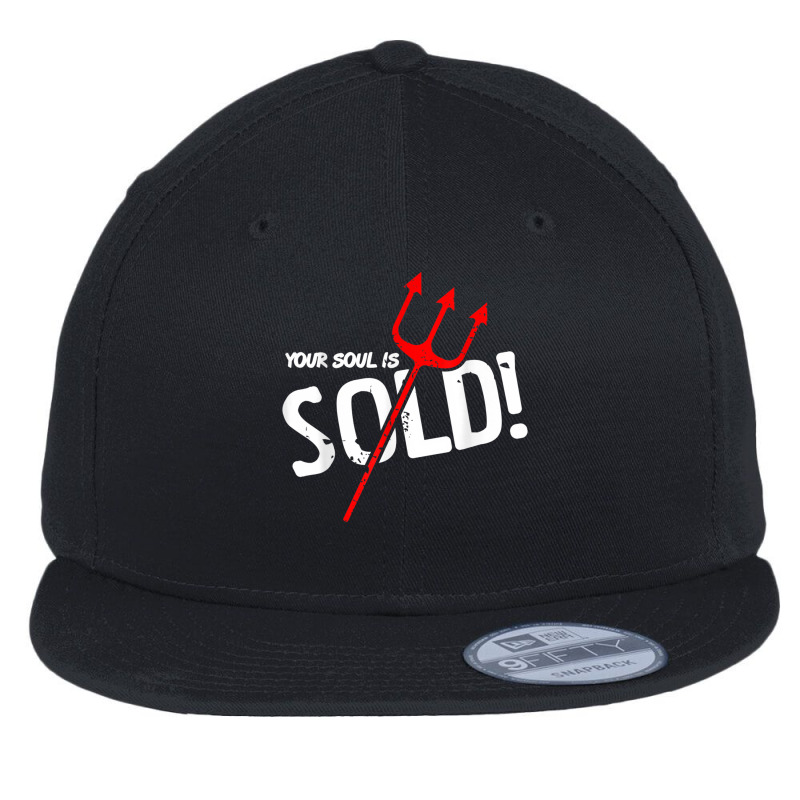 Your Soul Is Sold Funny Demon Halloween Trident Present T Shirt Flat Bill Snapback Cap | Artistshot