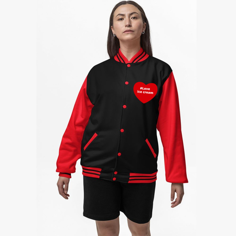 Love Ice Cream, Hashtag Heart, Ice Cream Bomber Jacket by chillinxs | Artistshot