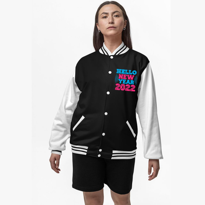 Hello New Year 2022 Bomber Jacket | Artistshot