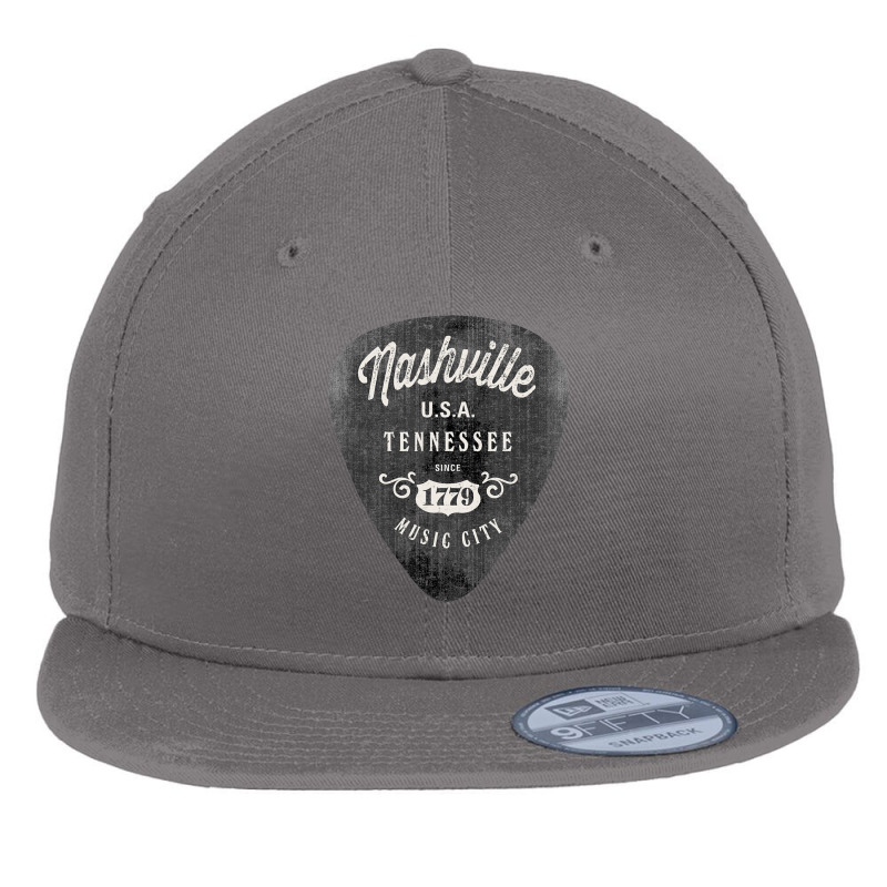 Nashville Music City Usa Vintage Flat Bill Snapback Cap | Artistshot