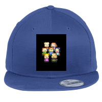 Graphic Kindergarten Game Characters Art Png Flat Bill Snapback Cap | Artistshot