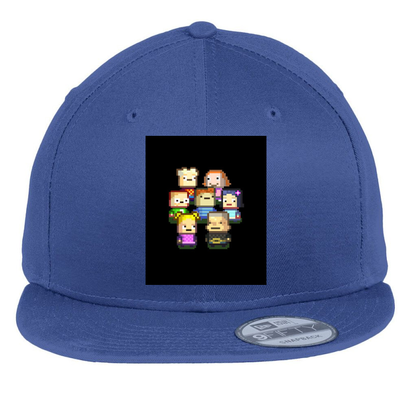 Graphic Kindergarten Game Characters Art Png Flat Bill Snapback Cap by cm-arts | Artistshot