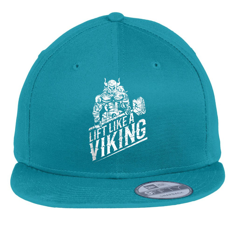 Lift Like A Viking Workout Gym Distressed Design Tank Top Flat Bill Snapback Cap | Artistshot