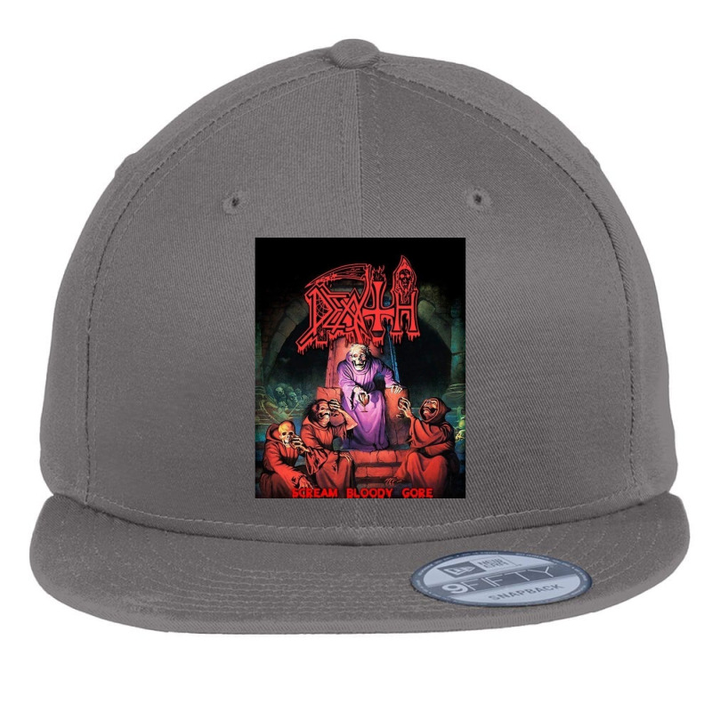 Scream Bloody Gore Flat Bill Snapback Cap by NicholasRoberson | Artistshot